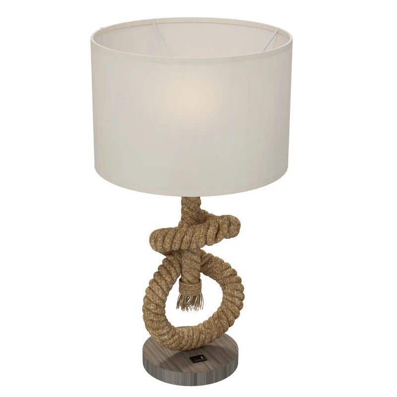 Nautical LED Table Lamp with USB Charging Port