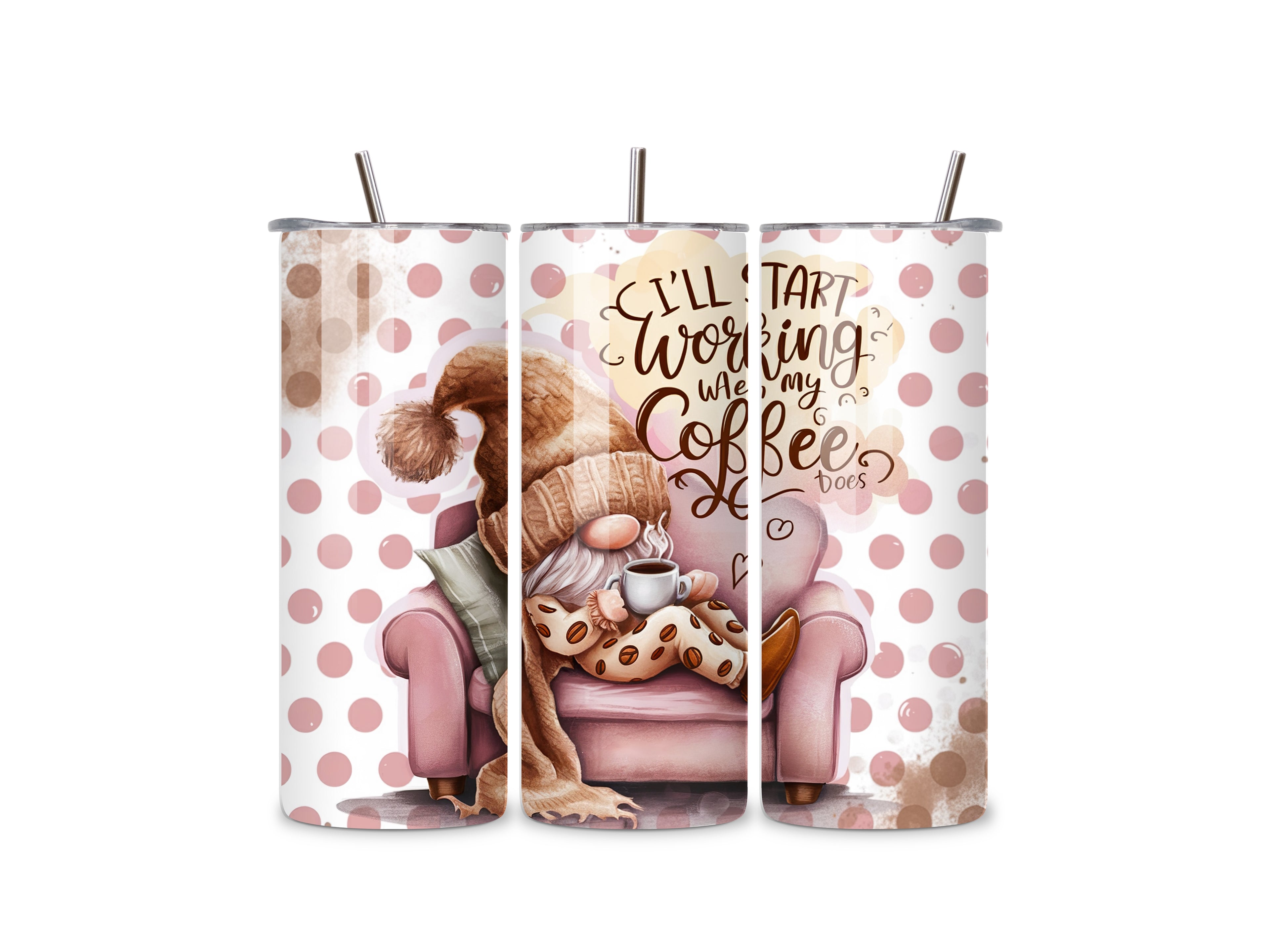 Gonk Coffee - 20oz Stainless Steel Skinny Tumblers