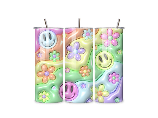 Inflated Colourful - 20oz Stainless Steel Skinny Tumblers