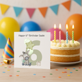 Zebra Age Birthday Card - Kids Birthday Card - Personalised - Custom Number Birthday Card