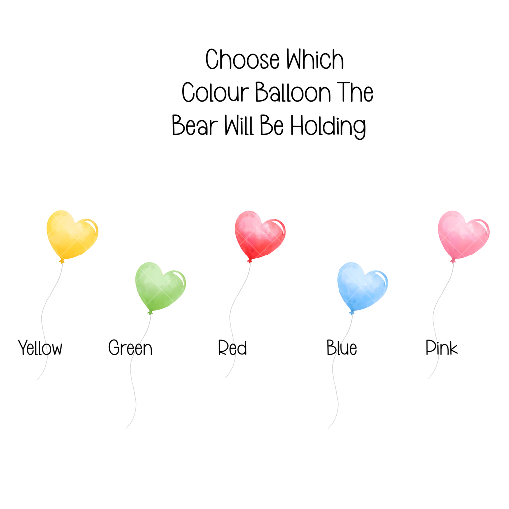 Thinking of You Card - Choose Balloon Colour - FREE Postage