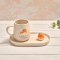Tiny World “Robins Appear” Robin Mug & Saucer Set – Boxed Ceramic Gift Set