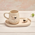 Tiny World “Love Ewe” Sheep Mug & Saucer Set – Boxed Ceramic Gift Set