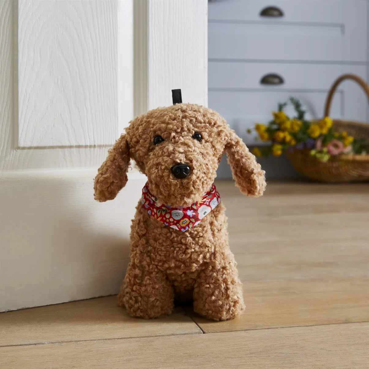 Cockapoo Shaped Doorstop in Brown