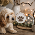 I Believe in Santa Paws 3D Pebble Christmas Bauble – 8cm