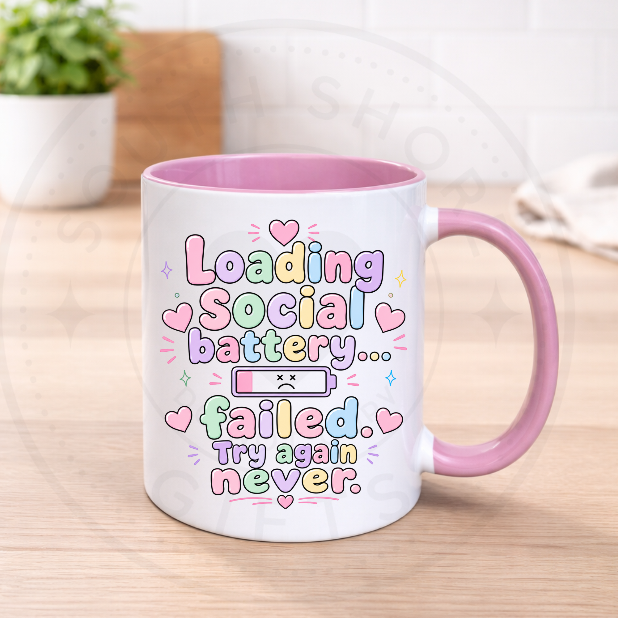 Funny Anti Social Sweary Coffee Mug | Rude Novelty 11oz Ceramic Mug | Printed in House | Gift for Introverts, Coffee Lovers & People Haters