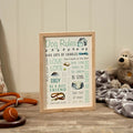Dog Rules Wooden Framed Plaque – Funny Dog Lover Wall Sign