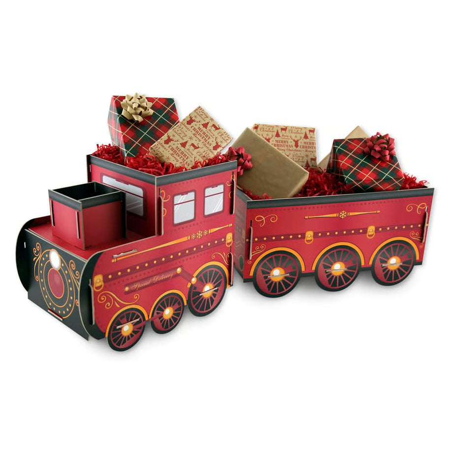 🚂 Personalised North Pole Christmas Present Train Gift Box