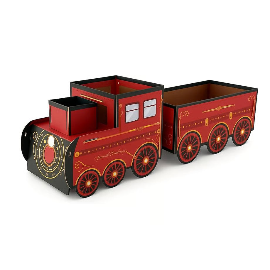 🚂 Personalised North Pole Christmas Present Train Gift Box
