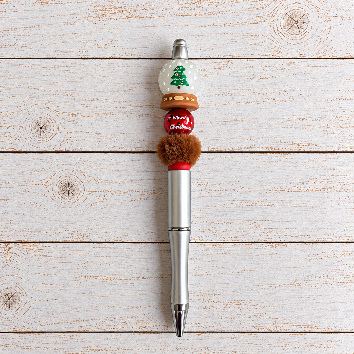 Snow Globe Novelty Beaded Pen