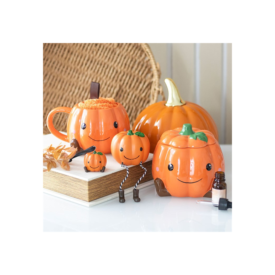 Cute Smiling Pumpkin Shelf Sitter Ornament