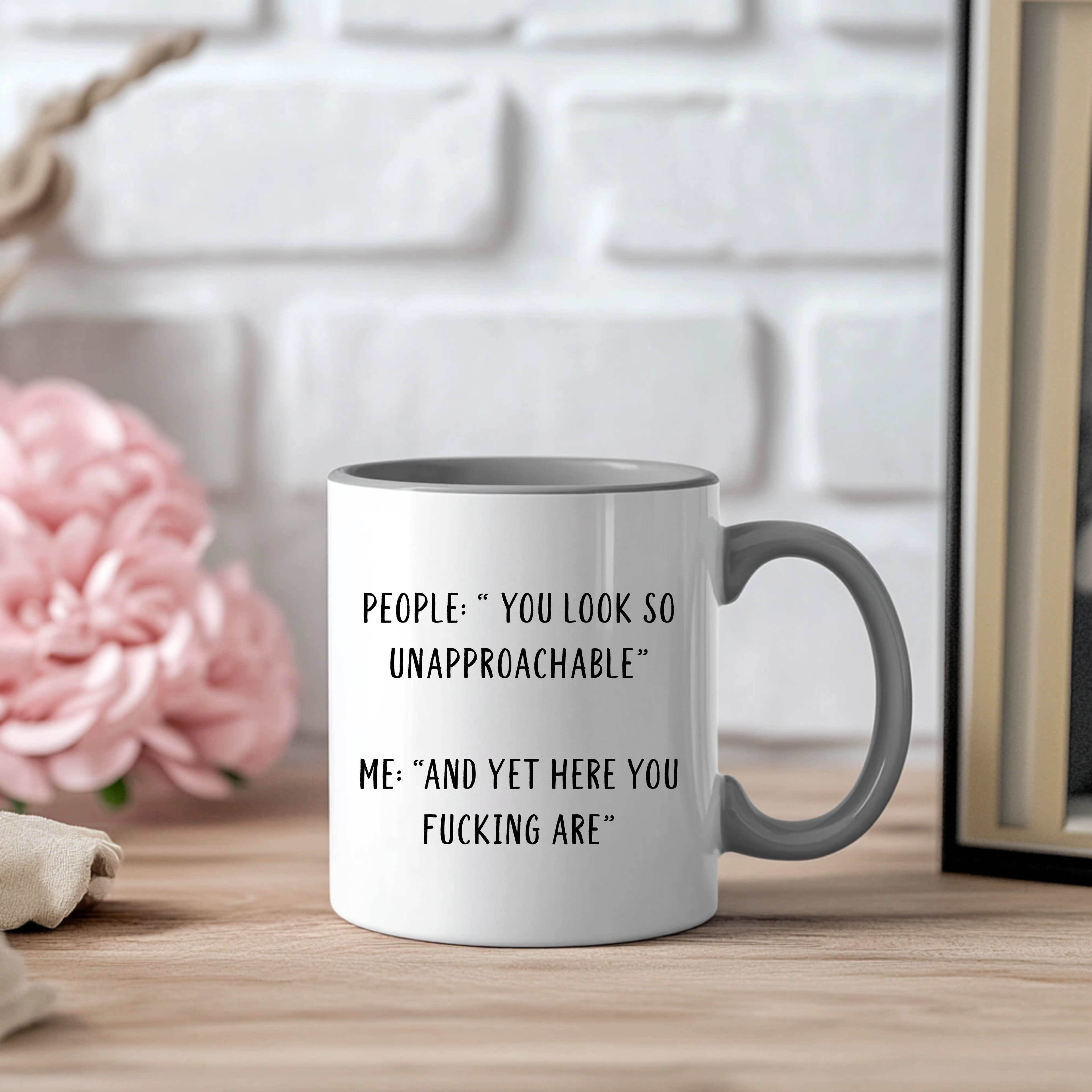 Funny Quote Mug – Unapproachable Humour Ceramic Coffee Mug, 11oz
