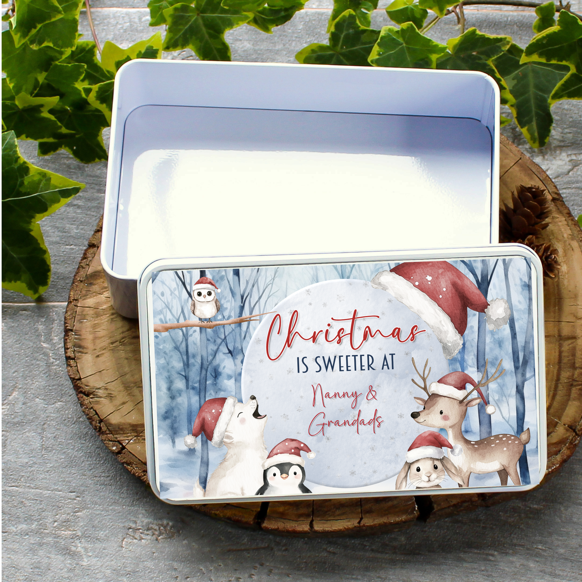 Personalised Christmas is Sweeter at.... Tin