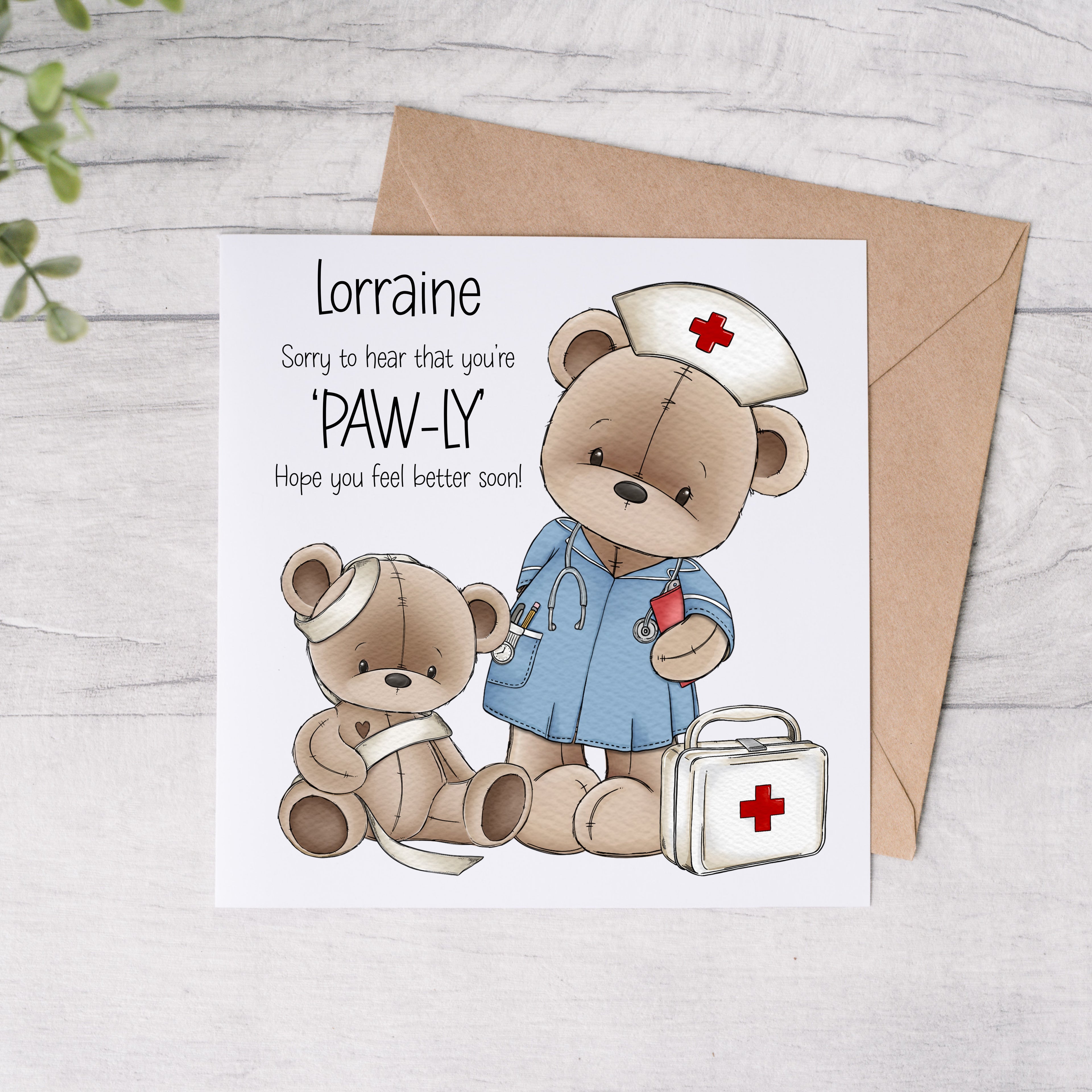 Personalised Paw-ly Greeting Card - FREE Postage