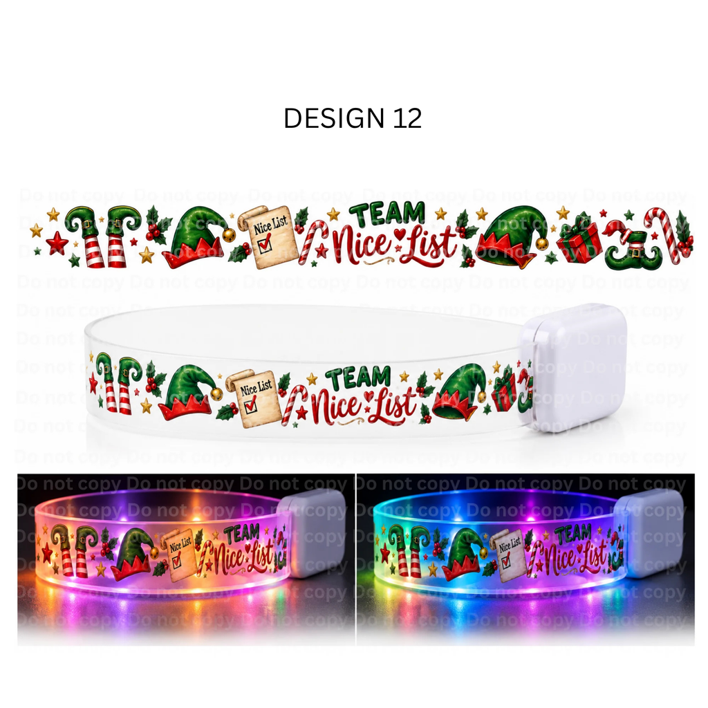 LED wristband - 15 DESIGNS - Reusable