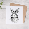 Blue Gaze Blank Greeting Card - FREE Postage
