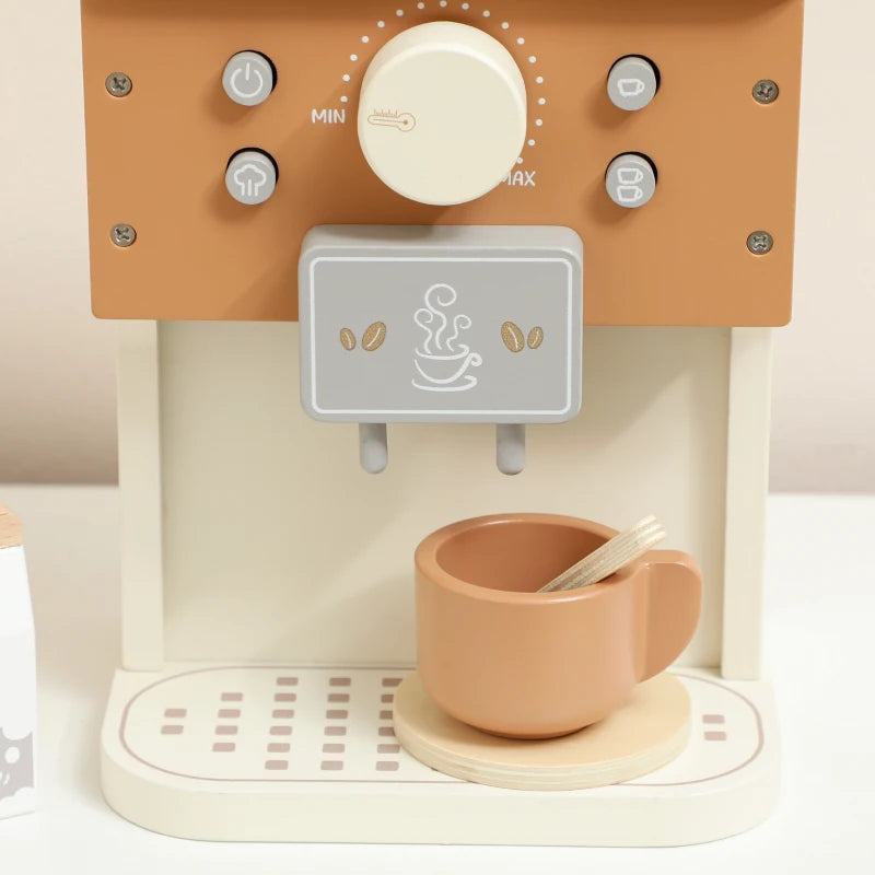 Kids Wooden Coffee Machine Toy, Ages 3+