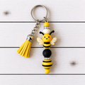 Bee Novelty Beaded Keyring