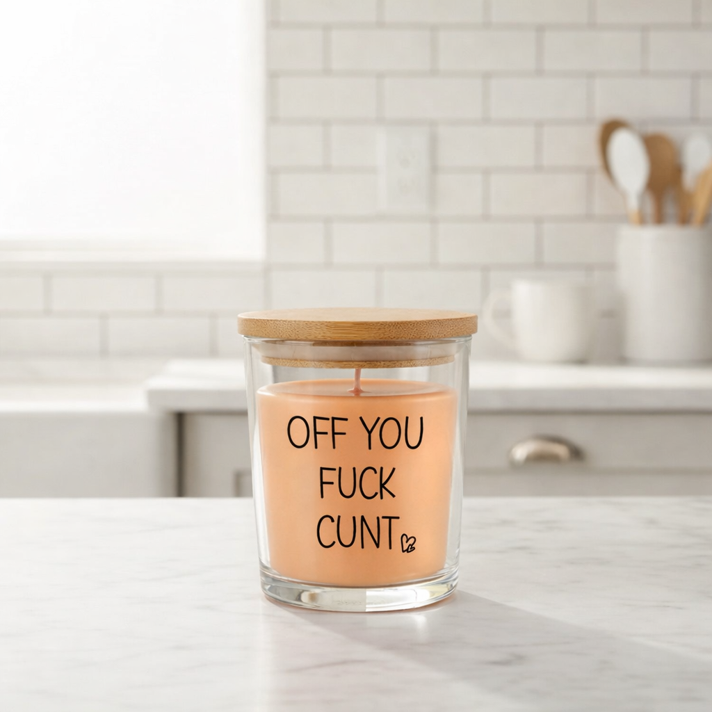 Funny Rude Slogan Scented Candle – 40 Hour Burn | 10 Designs | 5 Scents