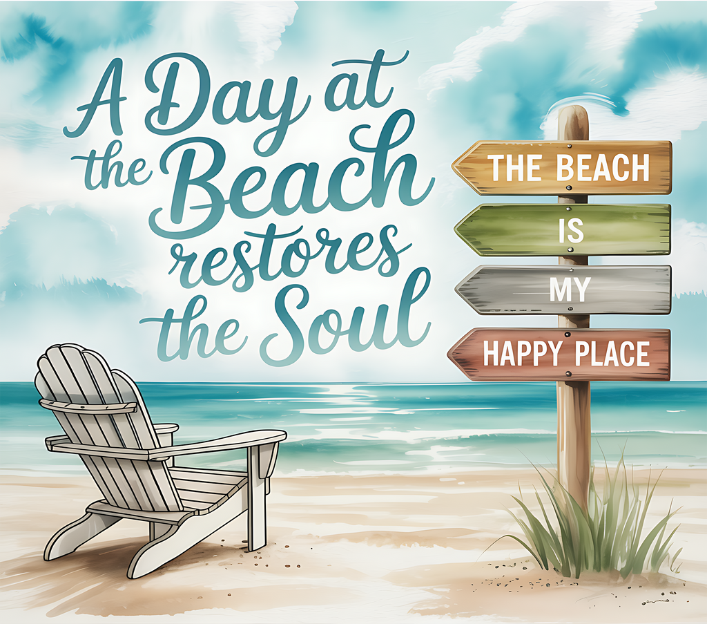 A Day At The Beach Restores The Soul 20oz Tumbler