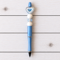 Blue and white Novelty Beaded Pen