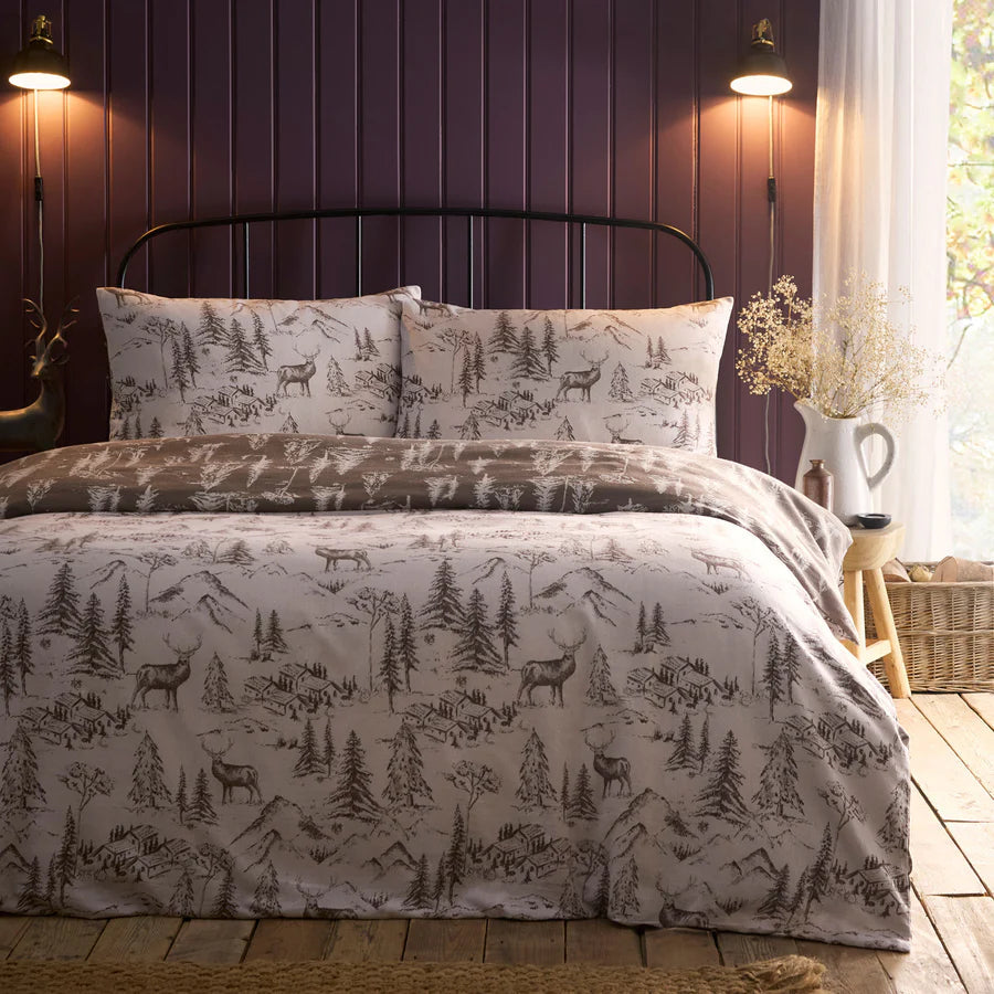 Duvet Cover Set Alpine Stag in Natural