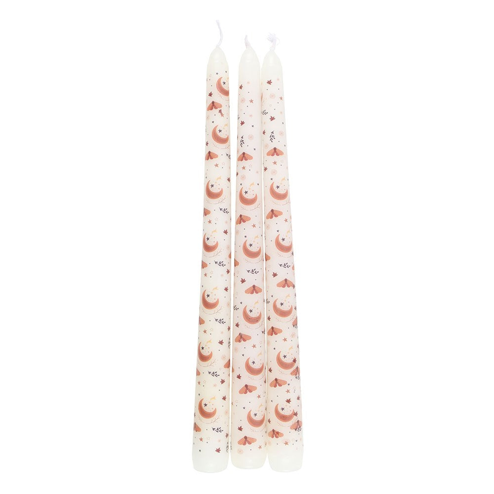 Set of 3 Harvest Moon Taper Candles