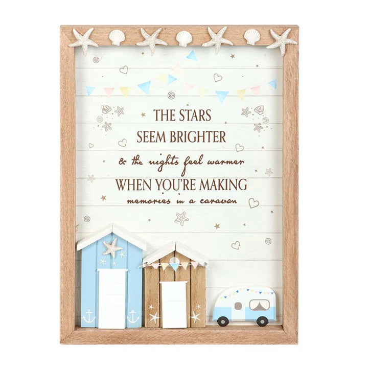 The Stars Seem Brighter 3D Shell Caravan Plaque