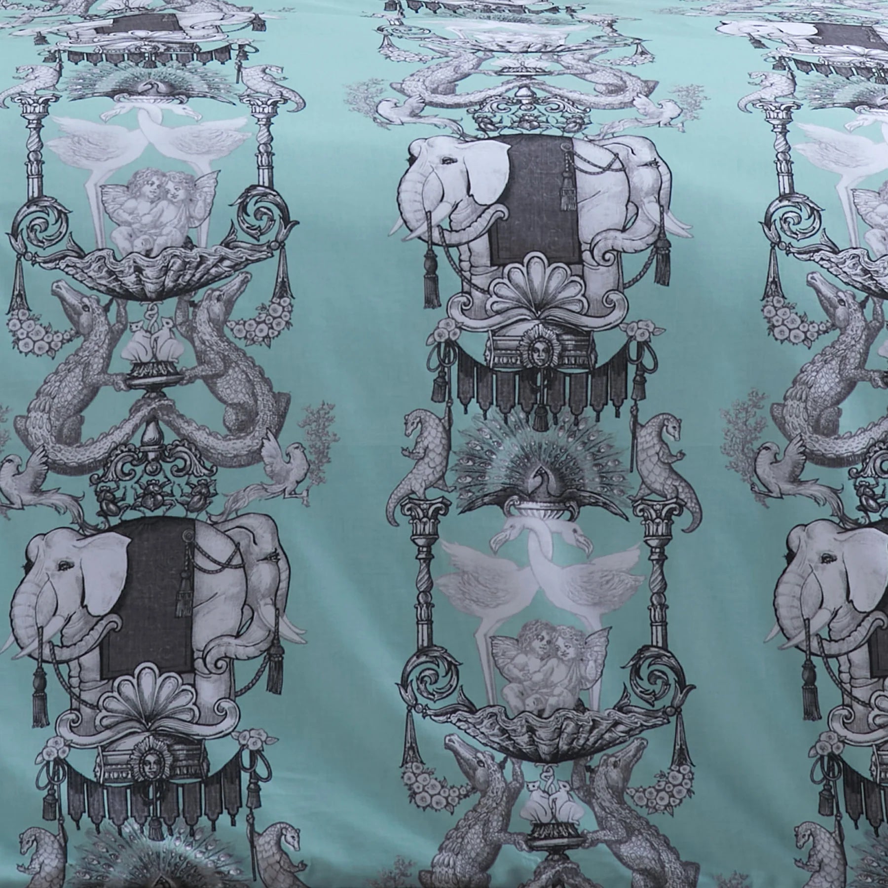 Duvet Cover Set Animalia by Laurence Llewelyn-Bowen in Duck Egg