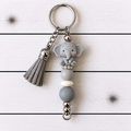 Elephant Novelty Beaded Keyring