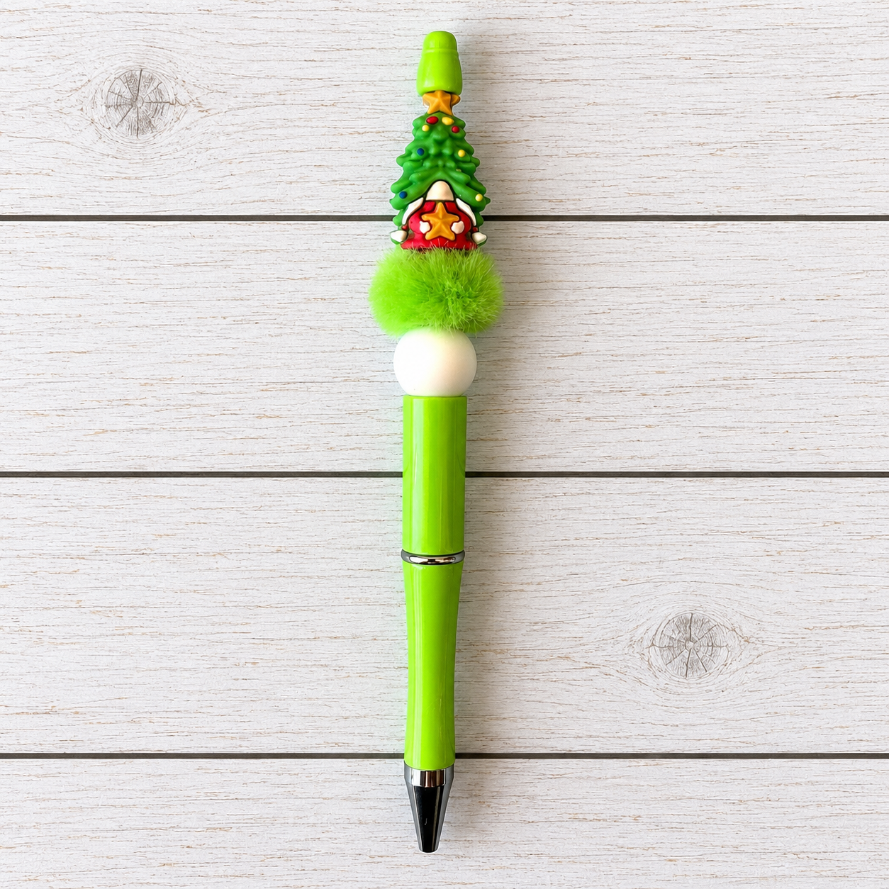 Christmas Tree Gonk Novelty Beaded Pen
