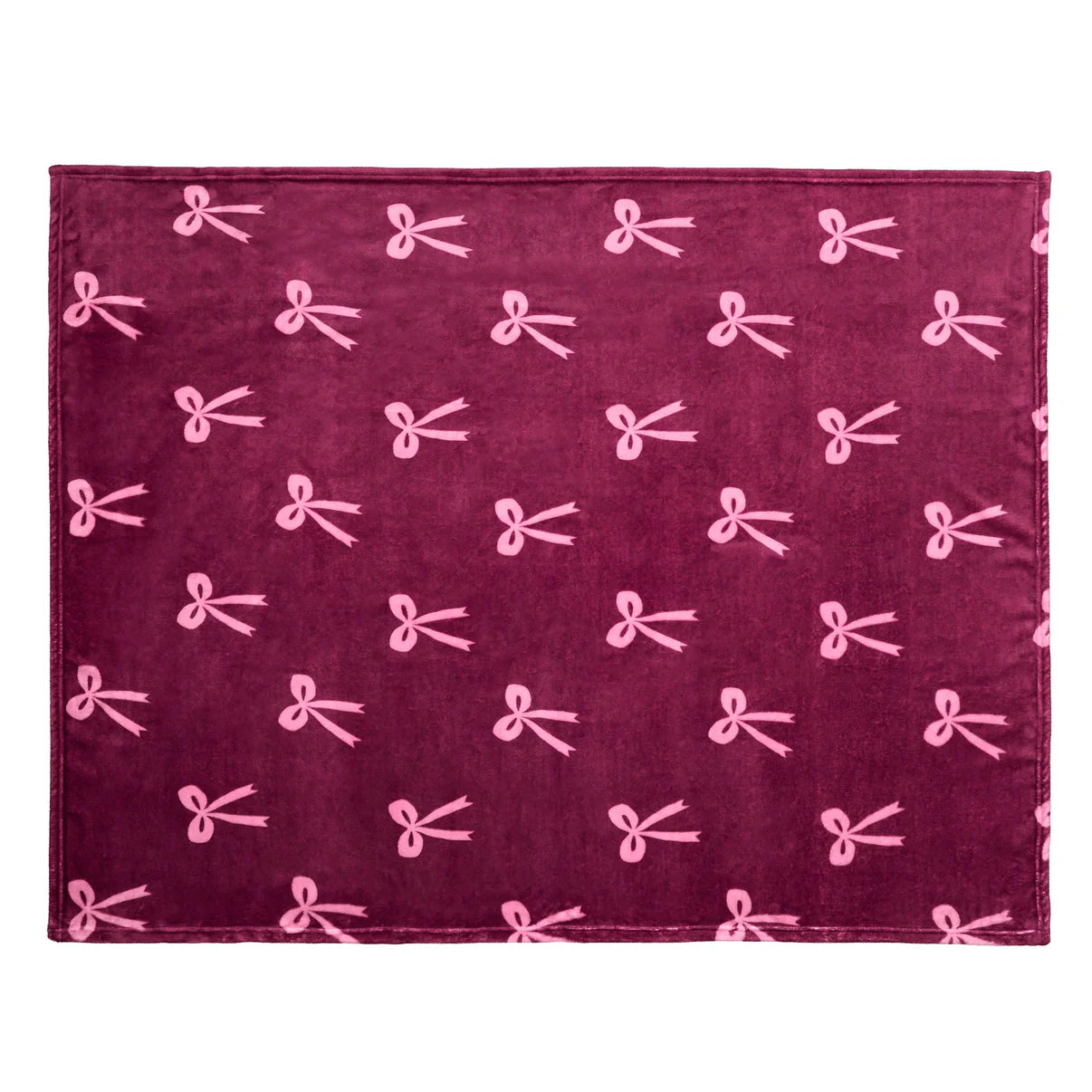 Bows Throw in Berry 120 x 150cm