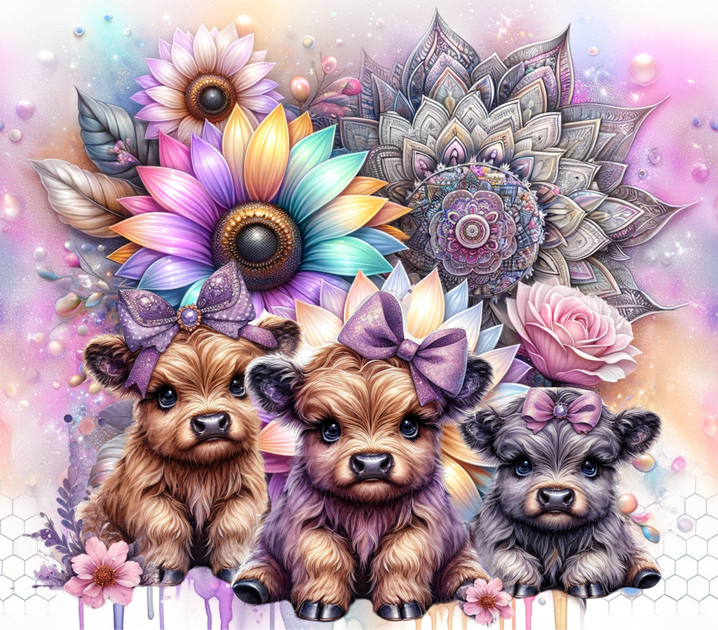 Baby Highland Cows - 20oz Stainless Steel Skinny Tumblers