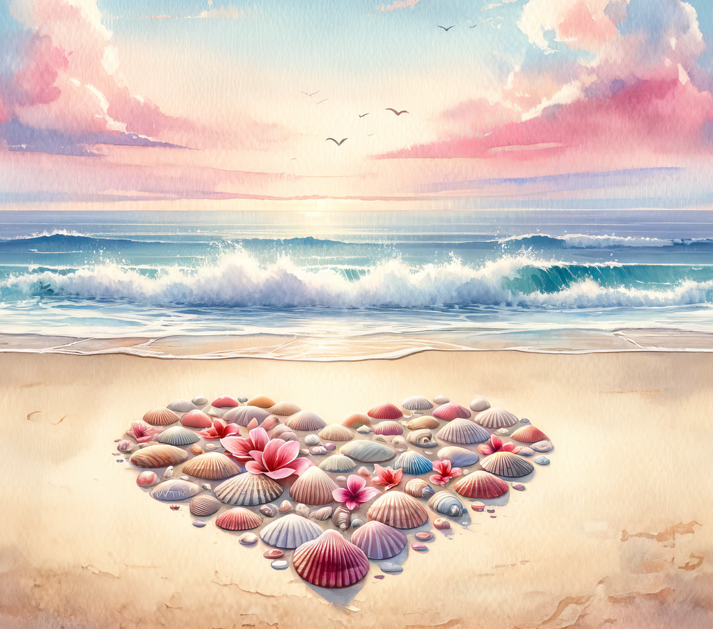 Beach Scene 20oz Stainless Steel Skinny Tumbler