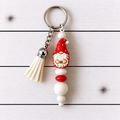 Santa Gonk Novelty Beaded Keyring