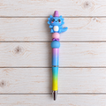 Blue Axolotl Novelty Beaded Pen
