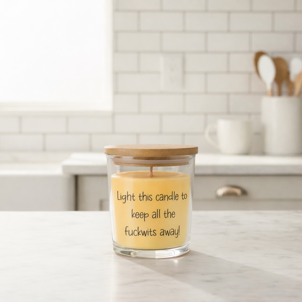 Funny Rude Slogan Scented Candle – 40 Hour Burn | 10 Designs | 5 Scents