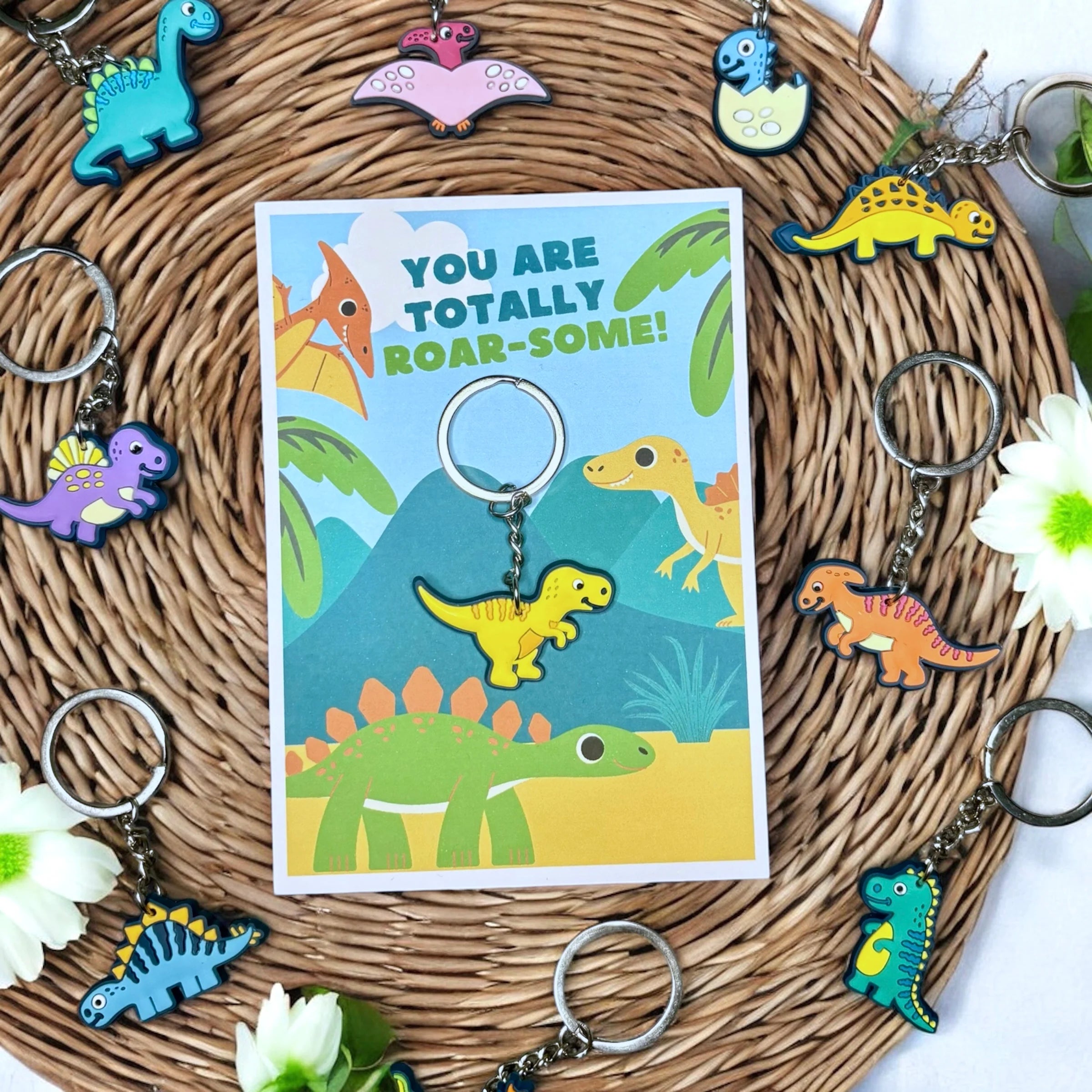 Dinosaur Keyring & Card