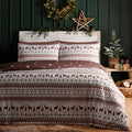 Christmas Fairisle Duvet Cover Set in Natural
