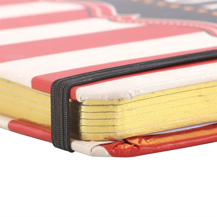 Red Circus Stripe A5 Notebook