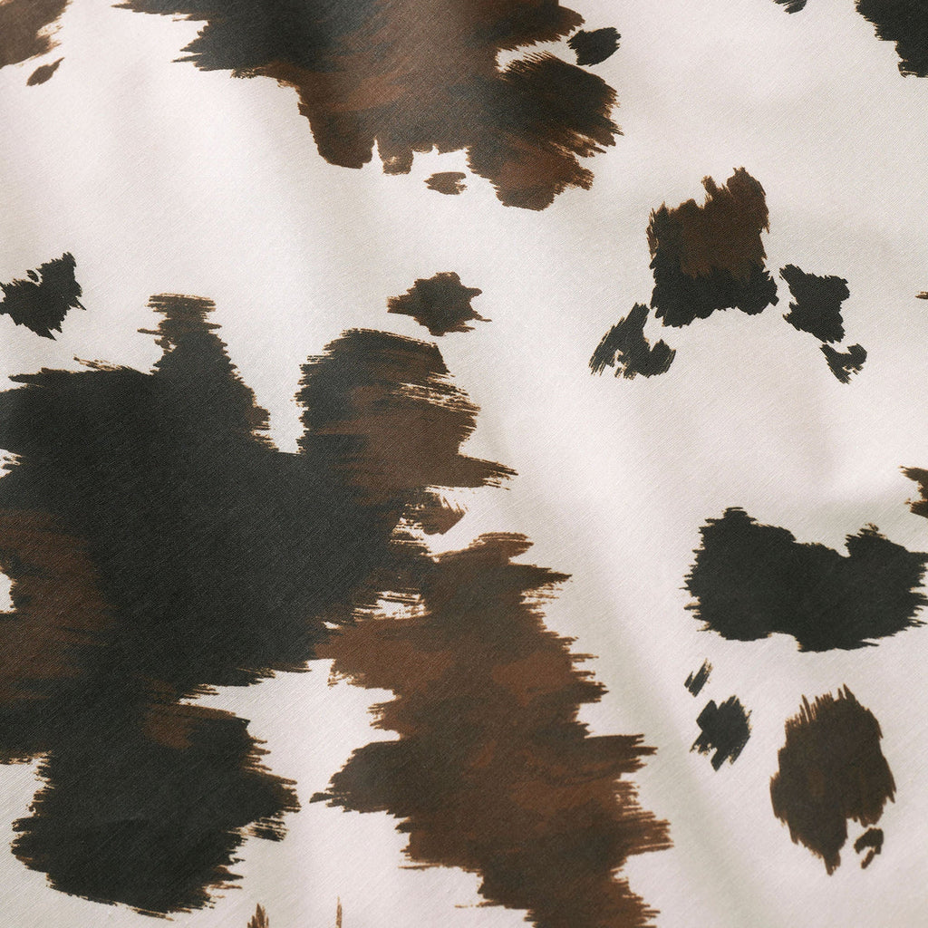 Cow Print Duvet Cover Set in Natural