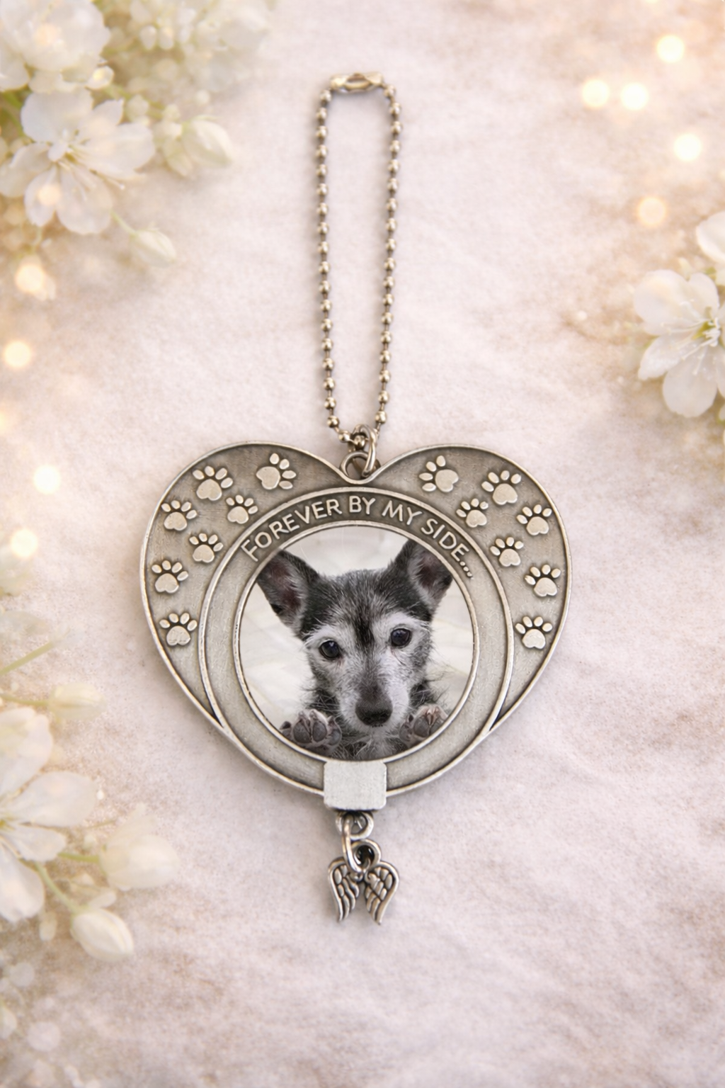 Photo Upload Pet Memorial Charm – Double-Sided Hanging Ornament