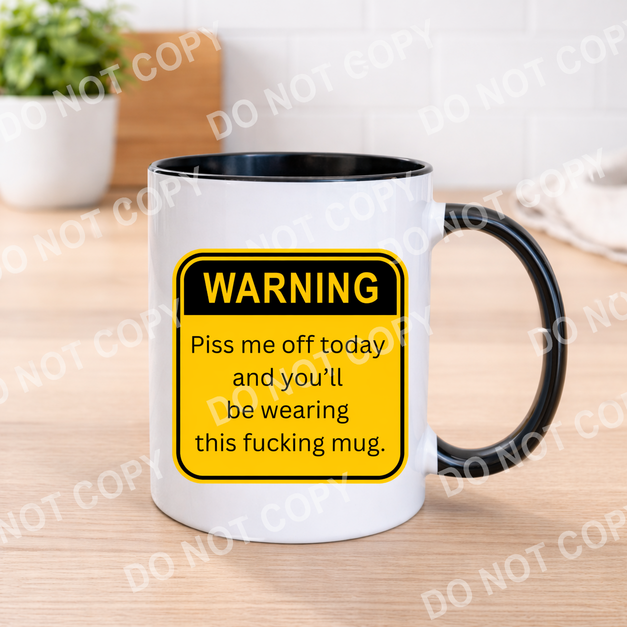 Warning Humour Mug | Funny Rude Coffee Mug | Sarcastic Gift Idea