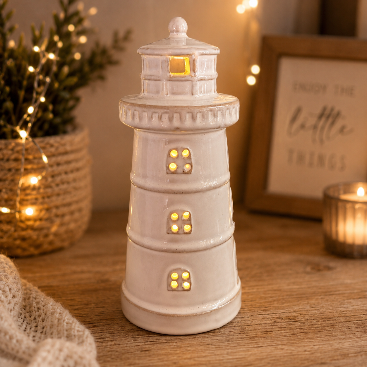 LED Lighthouse Decoration 17.5cm