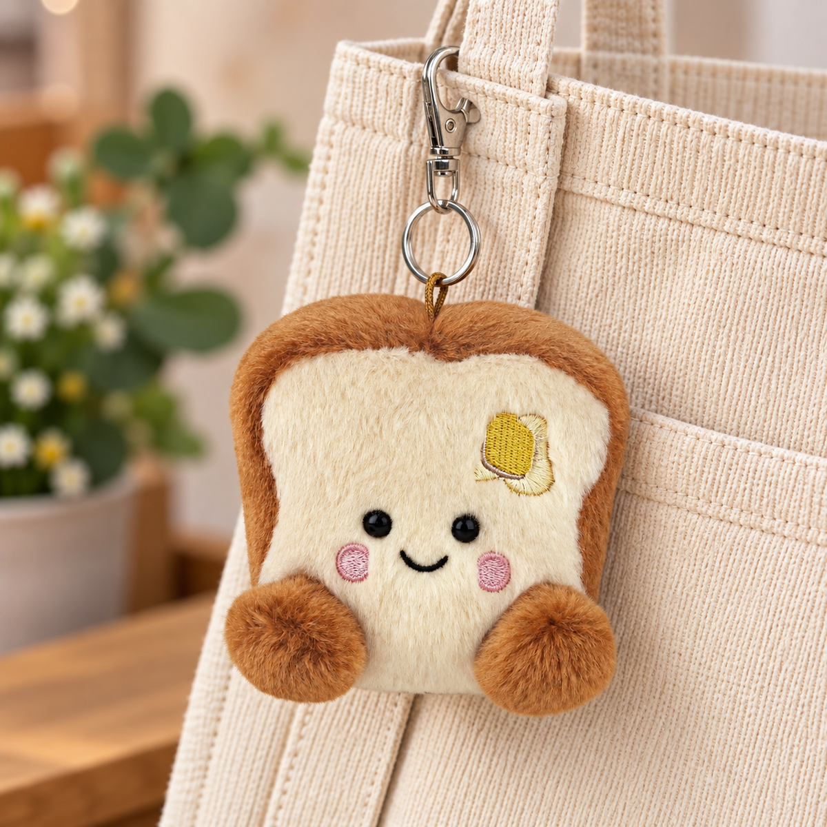 Palm Pals Buttery Toast Clip-On - 10cm