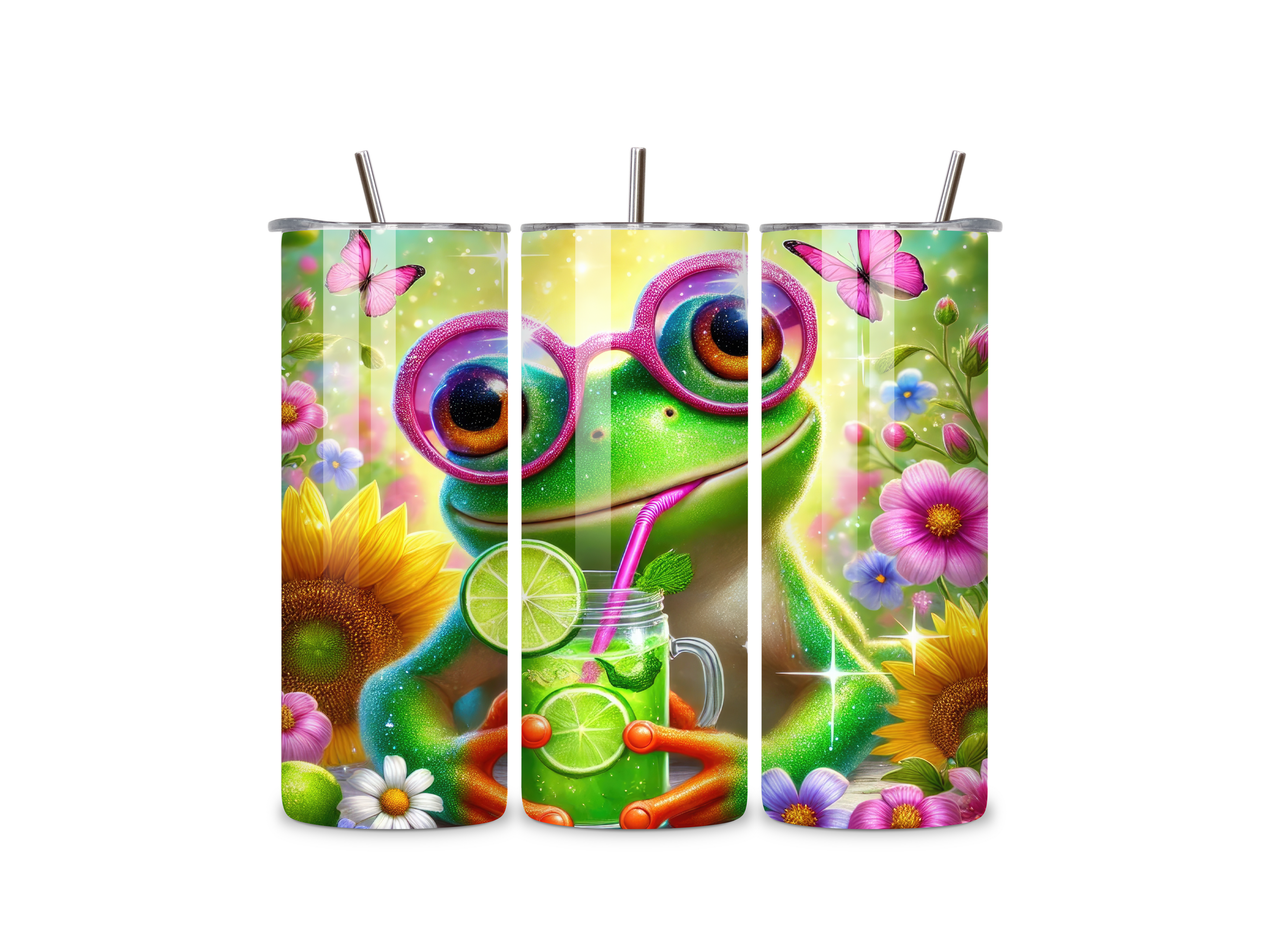 Colourful Summer Frog 20oz Tumbler