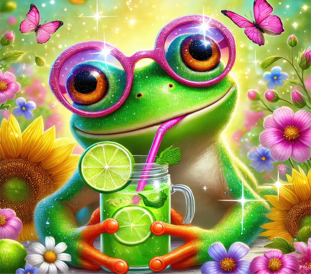 Colourful Summer Frog 20oz Tumbler