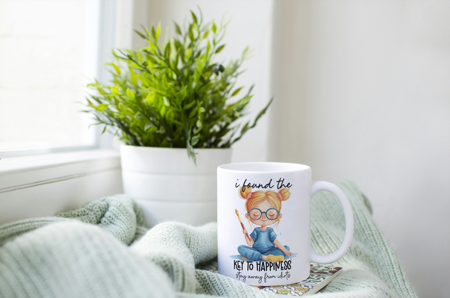 Key To Happiness Humour Mug or Travel Mug
