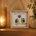 Tweet Hearts Blue Tit Hanging Wooden Sign – 12cm