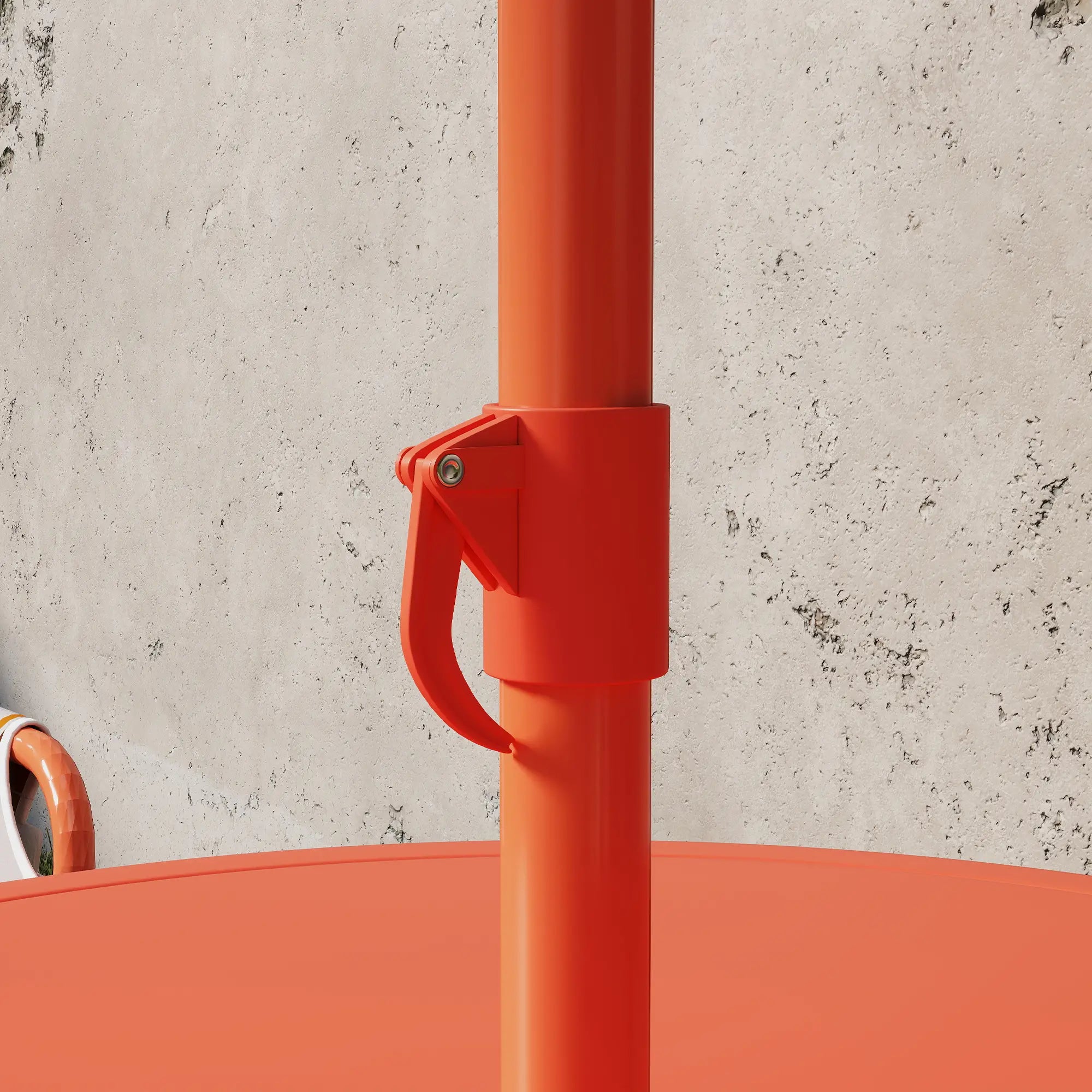 Kids Patio Set, Children Table and Chair Set, Outdoor Picnic Table with 2 Folding Chairs and Umbrella, Orange